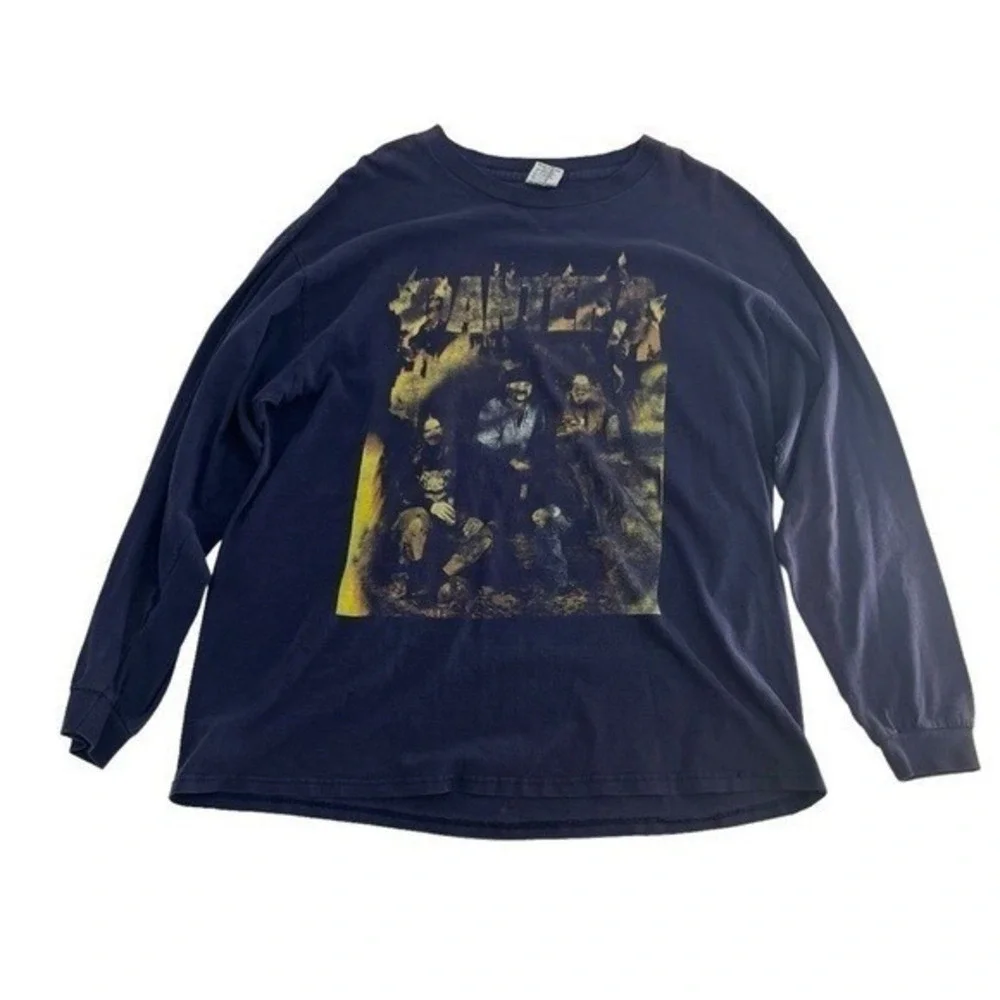 Vintage Pantera Shirt Mens XL Blue Long Sleeve Y2K 90s Band Concert Metal Tour